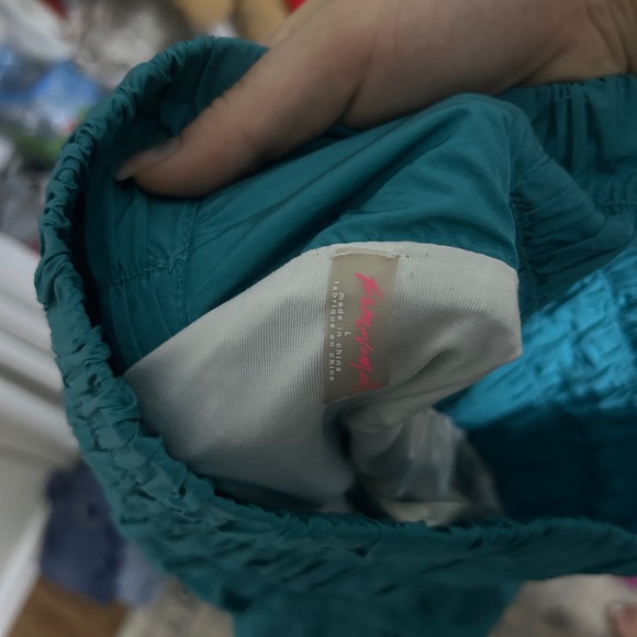 Two Pairs Free People Teal and Magenta Smocked Waist Shorts (L) - Picture 5 of 5